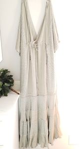 Free People Dusty Green Boho Dress Size Small